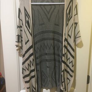 Cream and black cardigan